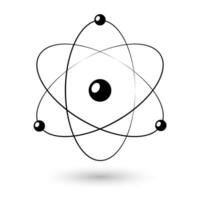 átomo ícone, vetor ilustração