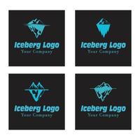 iceberg logotipo modelo vetor símbolo natureza