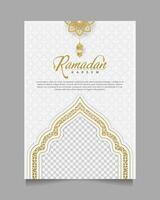 elegante Ramadã kareem fundo, para poster, quadro, Armação conceito, folheto, poster. vetor