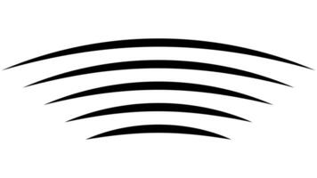 água ondulação ícone ondulado curva linhas, ondulação montanhoso superfície vetor