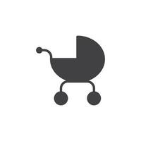 carrinho de criança ícone. placa para Móvel conceito e rede Projeto. esboço vetor ícone. símbolo, logotipo ilustração. vetor gráficos