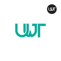 carta uwt monograma logotipo Projeto vetor