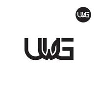 carta uwg monograma logotipo Projeto vetor