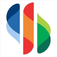 abstrato colori 3d companhia vetor logotipo