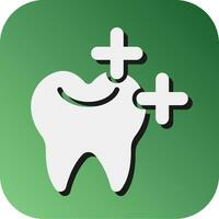 dente branqueamento vetor glifo gradiente fundo ícone para pessoal e comercial usar.