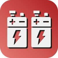 baterias vetor glifo gradiente fundo ícone para pessoal e comercial usar.