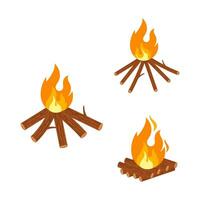 design de ilustração vetorial de ícone de fogueira vetor