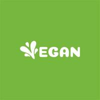 verde vegano vegetariano Comida estilo de vida logotipo conceito Projeto ilustração vetor