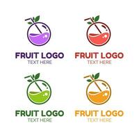 fruta poção líquido suco logotipo simples conceito Projeto vetor ilustração