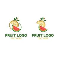 laranja Melancia fruta fatia suco logotipo simples conceito Projeto vetor ilustração