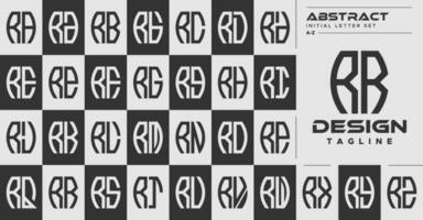 moderno linha abstrato forma r rr carta logotipo Projeto conjunto vetor