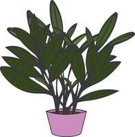 planta de casa clipart. plantar dentro a Panela vetor