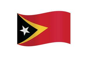 a bandeira do a república do leste timor Como uma vetor ilustração