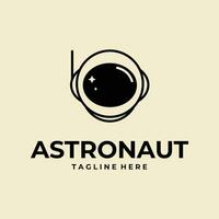 simples astronauta capacete espaço logotipo vetor ícone modelo Projeto ilustração