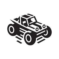 geométrico monocromático ilustração logotipo do duna buggy carro vetor