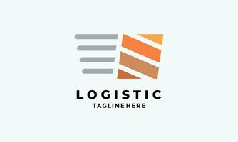 logístico companhia logotipo símbolo serviço entregar companhia pacote envio correio transporte exportação importar corporativo tecnologia vetor