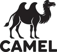 camelo logotipo vetor arte ilustração, camelo logotipo conceito, camelo animal logotipo silhueta