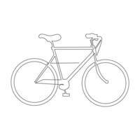 bicicleta solteiro linha contínuo esboço vetor arte desenhando e simples 1 linha minimalista Projeto