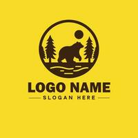 logotipo Projeto Urso animal logotipo e ícone editável vetor gráfico ilustração