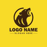 logotipo Projeto Urso animal logotipo e ícone editável vetor gráfico ilustração