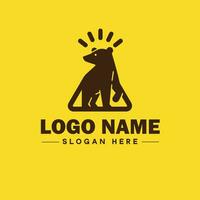 logotipo Projeto Urso animal logotipo e ícone editável vetor gráfico ilustração