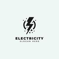 elétrico logotipo projeto, dentro uma monocromático, simples estilo, e dentro Preto e branco vetor