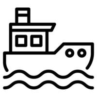 viagem barco objeto ilustração vetor