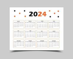 2024 calendário Eu 2024 calendário para escritório vetor