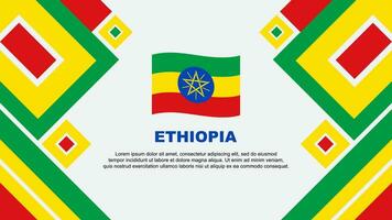 Etiópia bandeira abstrato fundo Projeto modelo. Etiópia independência dia bandeira papel de parede vetor ilustração. Etiópia desenho animado