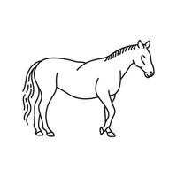 linha arte animais vetor cavalo