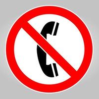 símbolo não use o telefone vetor