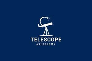 telescópio logotipo vetor ícone ilustração