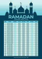 plano Ramadã calendário vetor
