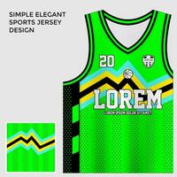 verde sublimação basquetebol jérsei Projeto vetor