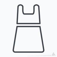 vetor de ícone de vestido - estilo de linha