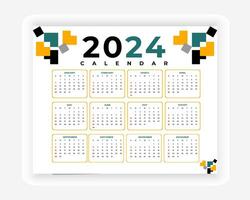 vetor colorida 2024 calendário Projeto