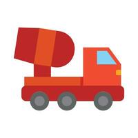 concreto misturador caminhão vetor plano ícone para pessoal e comercial usar.