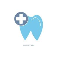 dental Cuidado conceito linha ícone. simples elemento ilustração. dental Cuidado conceito esboço símbolo Projeto. vetor