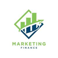 marketing logotipo Projeto moderno e mínimo conceito para contabilidade o negócio e corporativo finança Serviços vetor