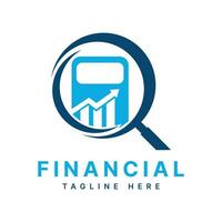 financeiro logotipo Projeto moderno e mínimo conceito para contabilidade o negócio e corporativo finança Serviços vetor