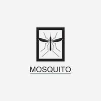 mosquito ícone e inseto logotipo animal ilustração Projeto gráfico vetor