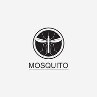 mosquito ícone e inseto logotipo animal ilustração Projeto gráfico vetor