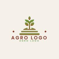 agro Fazenda natural Comida conceito árvore folha logotipo Projeto vetor modelo