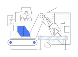 construção demolição processo abstrato conceito vetor ilustração.