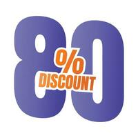 80 por cento desconto acordo placa ícone, 80 por cento especial oferta desconto vetor, 80 por cento venda preço redução oferta projeto, Sexta-feira compras venda desconto percentagem ícone Projeto vetor