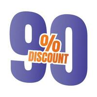 90 por cento desconto acordo placa ícone, 90 por cento especial oferta desconto vetor, 90 por cento venda preço redução oferta projeto, Sexta-feira compras venda desconto percentagem ícone Projeto vetor