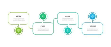 infográfico vetor elemento com ícones e 4 degrau processo adequado para em formação gráfico e o negócio apresentação