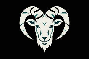 RAM bode ovelha cabeça mascote logotipo vetor