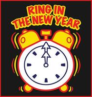 anel dentro a Novo ano feliz Novo ano 2024 bem-vinda vetor