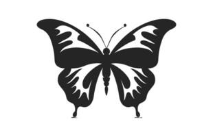 uma lindo borboleta silhueta isolado em uma branco fundo, uma monarca borboleta vetor